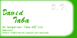 david taba business card